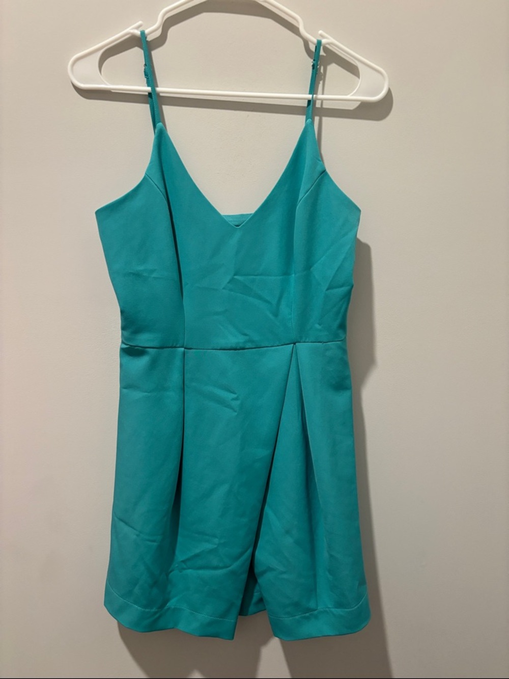 Gianni Bini Turquoise/Teal V-Neck Spaghetti Strap Dress
